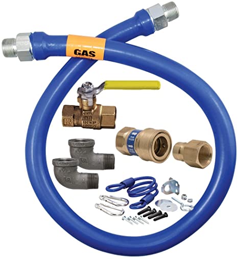 Dormont 1675KIT48 48" Gas Connector Kit w/ 3/4" - Two Elbows and Restraining Cable